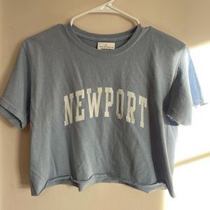 ❌SOLD❌Brandy Melville (J Galt) blue cropped t-shirt